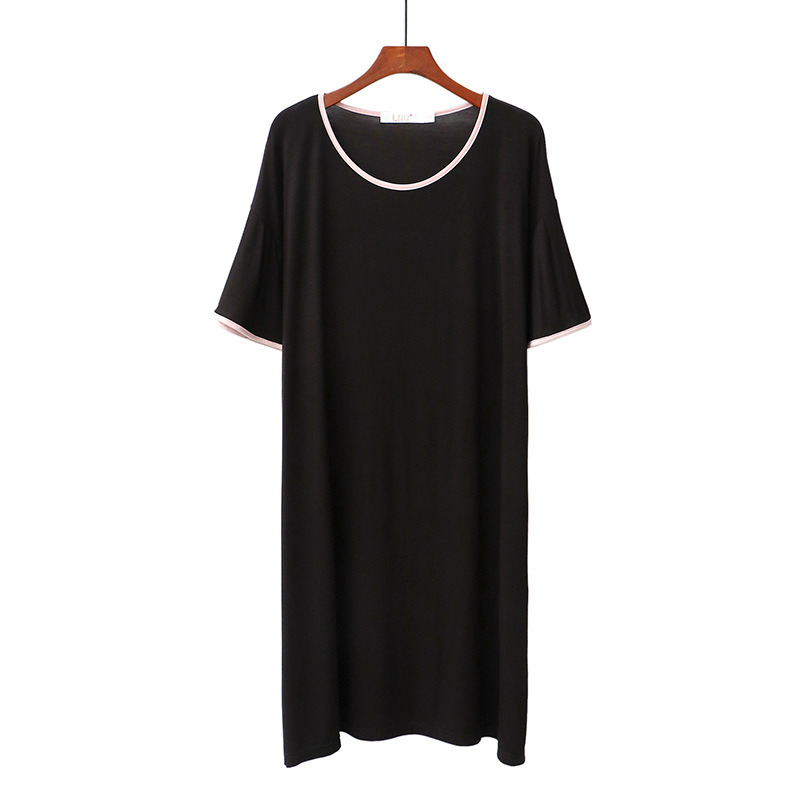 Summer Dress New Women’s Night Shirt Modal Loose Sleepwear Short Sleeve Nightgowns Female Vestidos 2021 Loungewear Nightdress alx