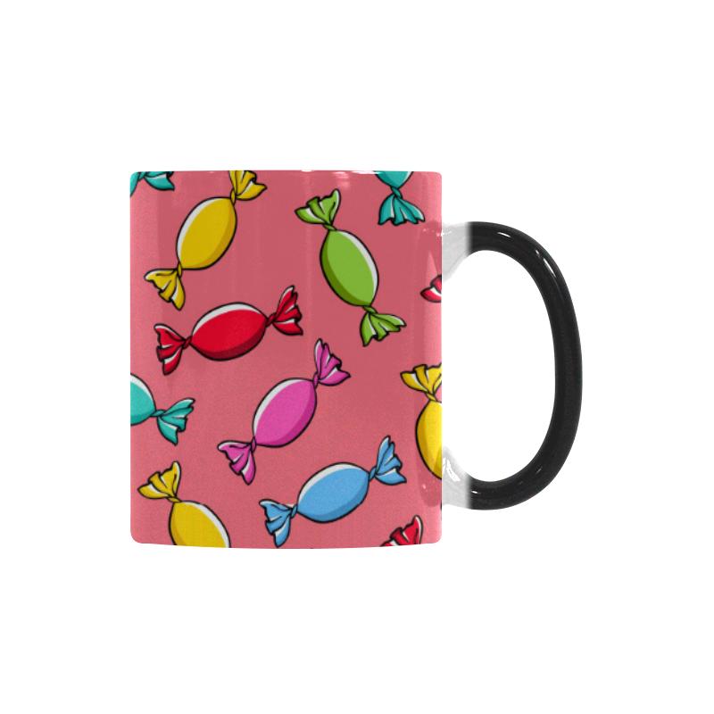 Colorful wrapped candy pattern Morphing Mug Heat Changing Mug