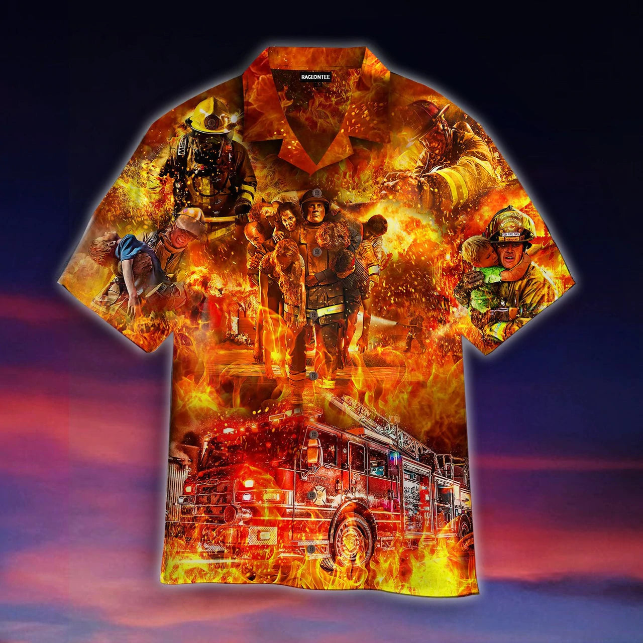 Firefighter Aloha Hawaii Shirts For Men And Women Ha17301