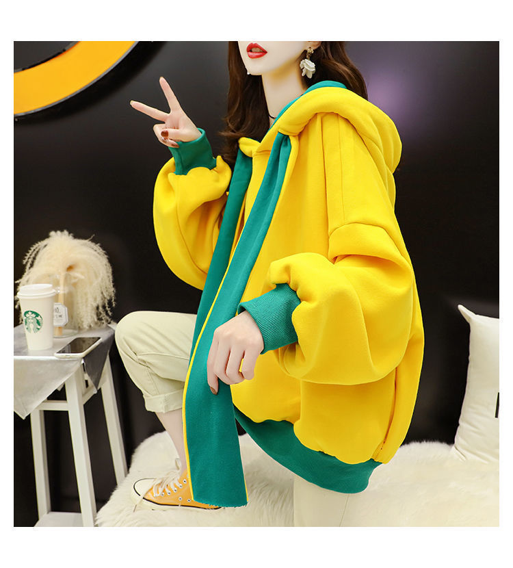 2021 Polar fleece hooded spring and autumn casual hooded sweatshirt loose long sleeve hoodie pullover women’s wool hooded top alx