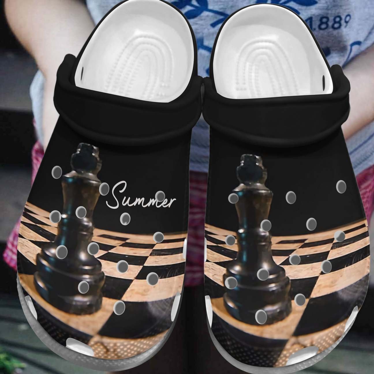 Chess Personalized Clog, Custom Name, Text, Color, Number Fashion Style For Women, Men, Kid, Print 3D