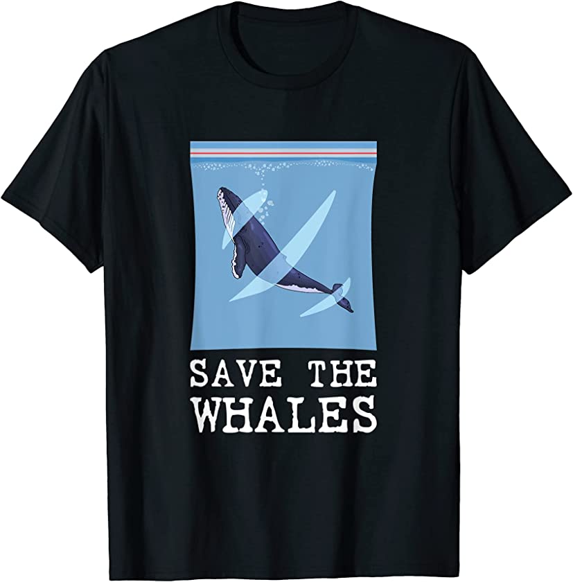 Save the Whales Food Storage Bag Funny Whale Conservation T-Shirt