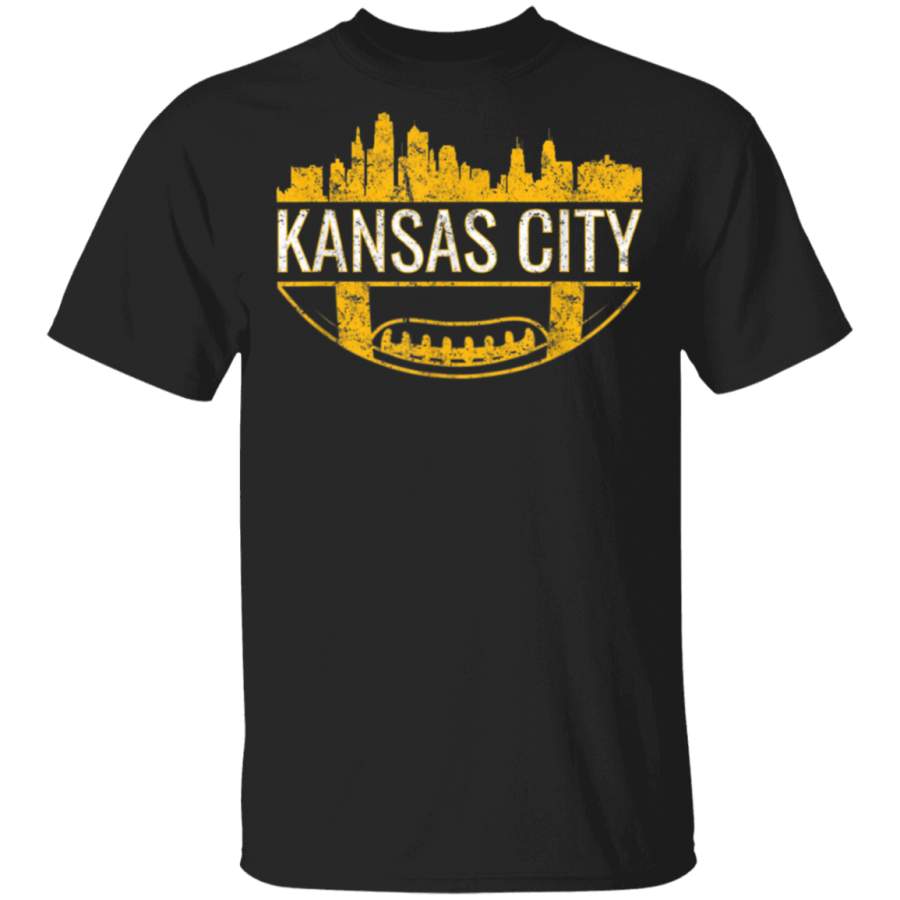 Kansas City Missouri Football Vintage KC Skyline Tshirt