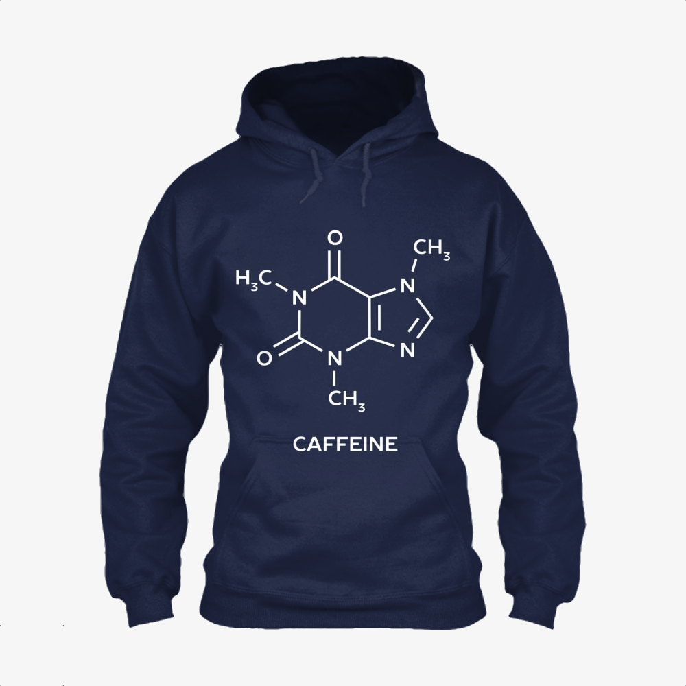 Caffeine Chemistry Molecular Structure, Coffee Classic Hoodie
