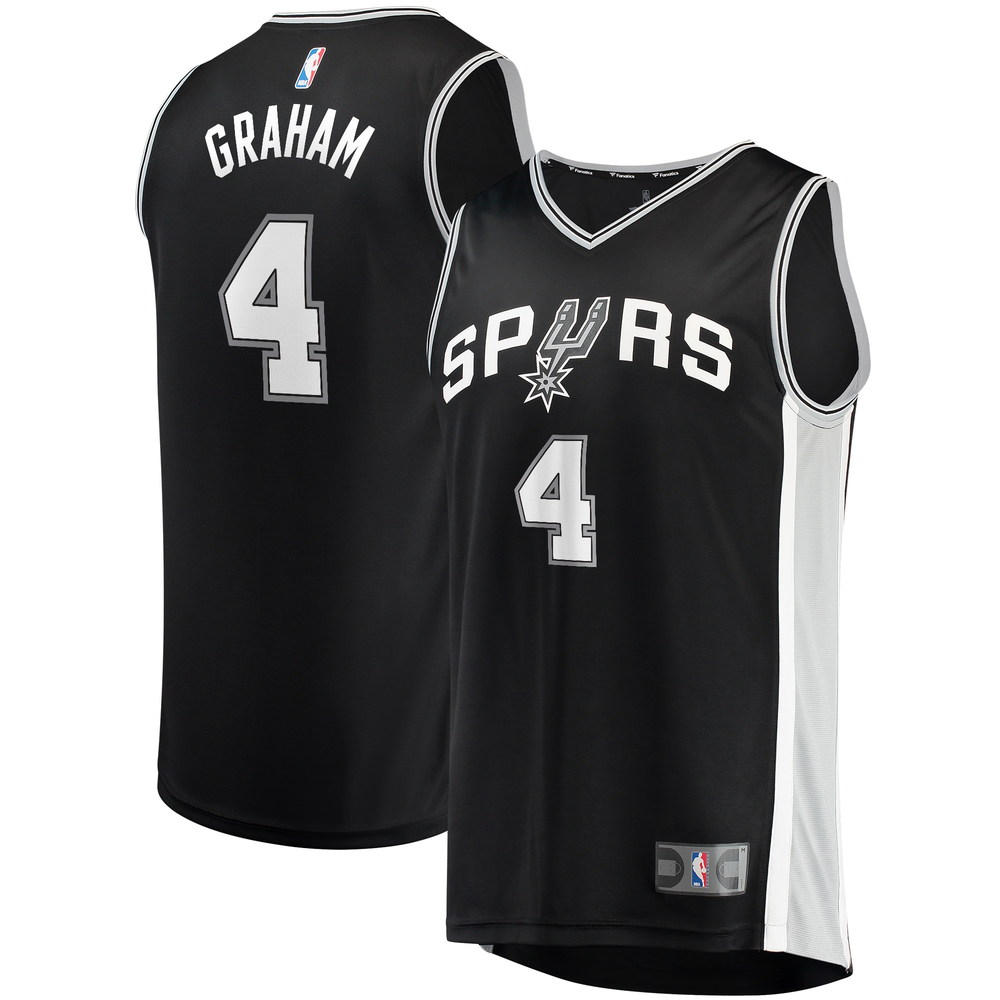 Devonte' Graham San Antonio Spurs Youth Fast Break Player Jersey – Icon Edition – Black