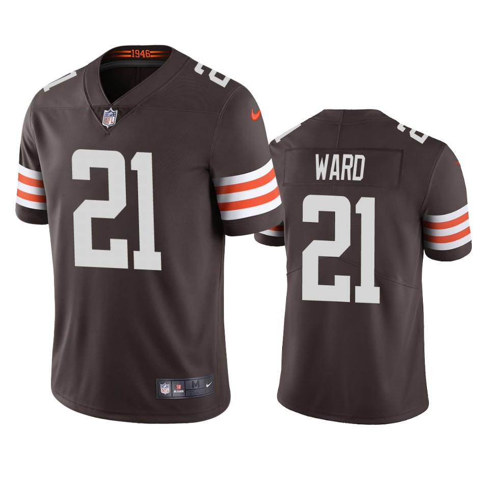 Cleveland Browns Denzel Ward Brown 2020 Vapor Limited Jersey – Mens