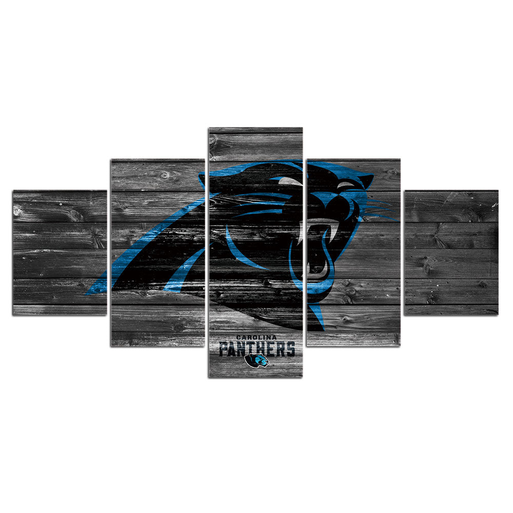 Carolina Panthers Wall Decor Wooden No 2 Canvas Print