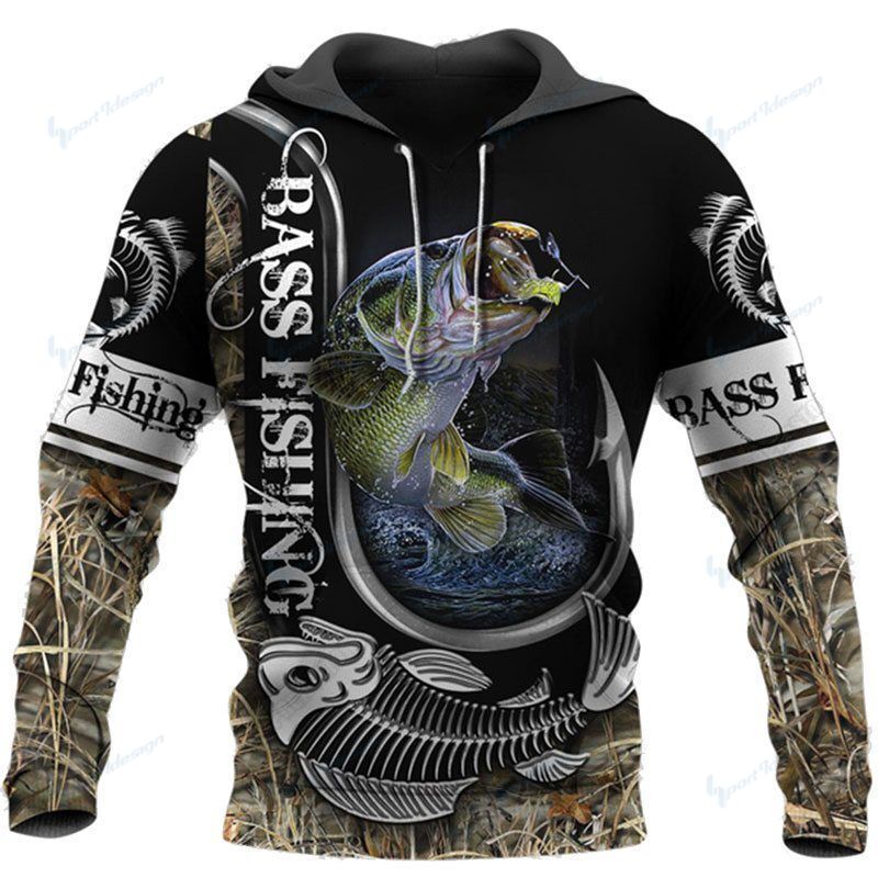 Bass Fishing 3D All 1102 Hoodie Over Print 225