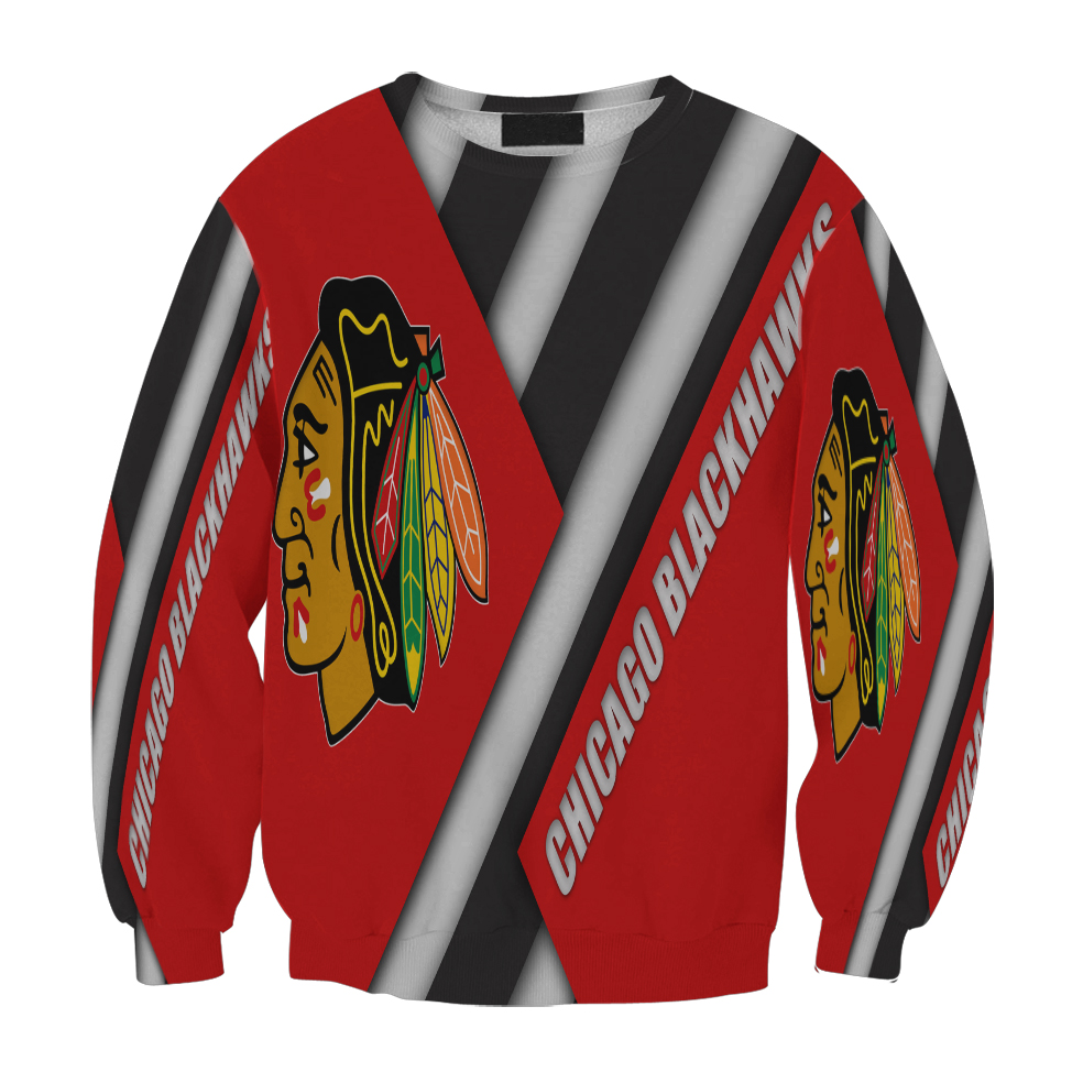 Chicago Blackhawks Emblem Flag Gift For Fan 3D Full Printing Sweatshirt