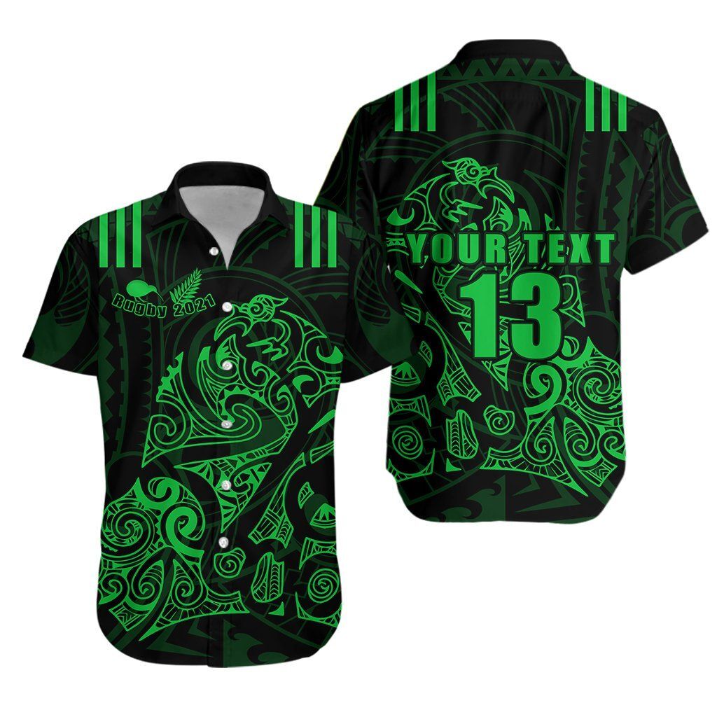 Aotearoa Super Rugby Hawaiian Shirt Maori Kiwi Green – Custom Text And Number K13