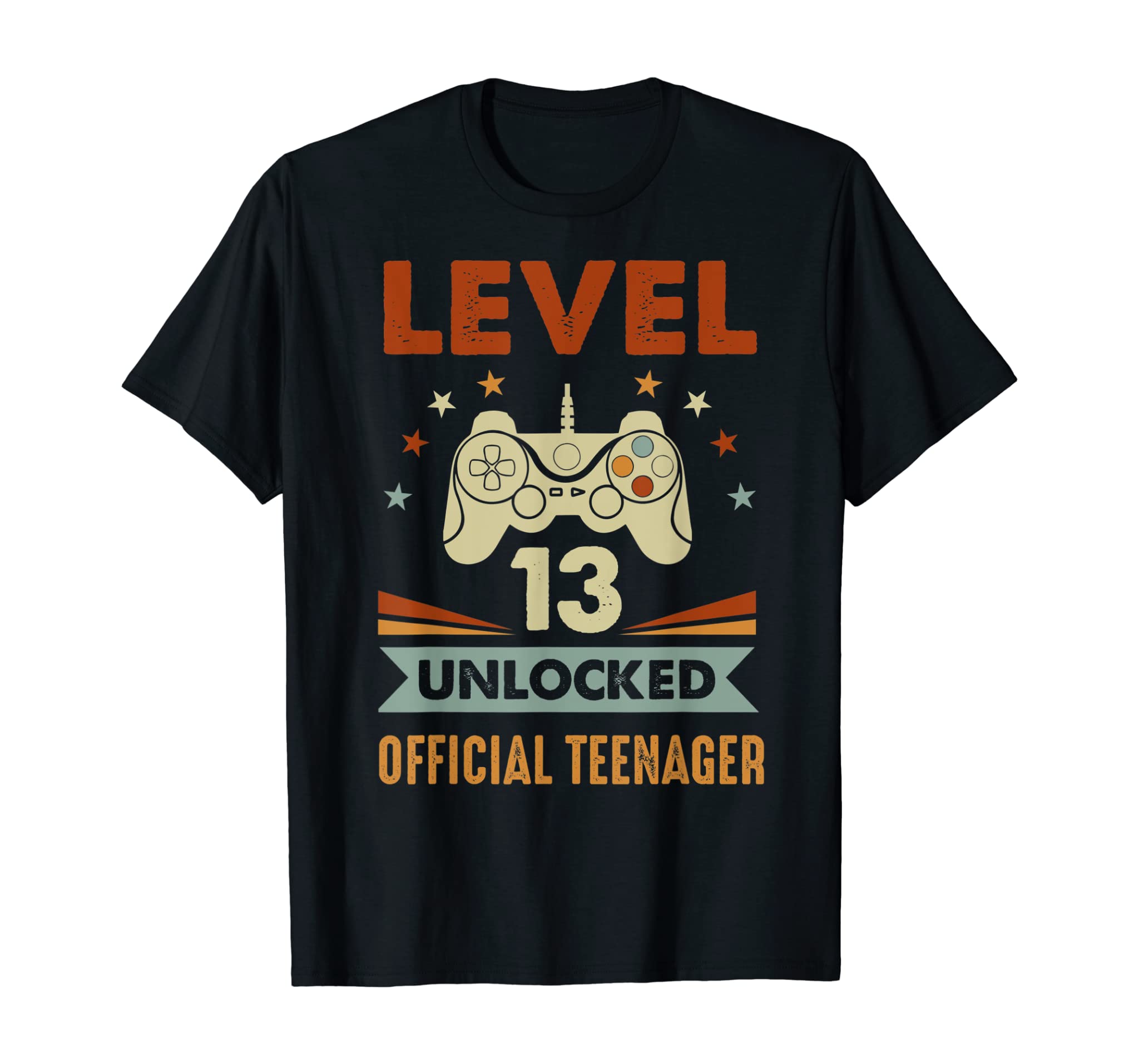 Official Teenager 13Th Birthday T-Shirt Level 13 Unlocked