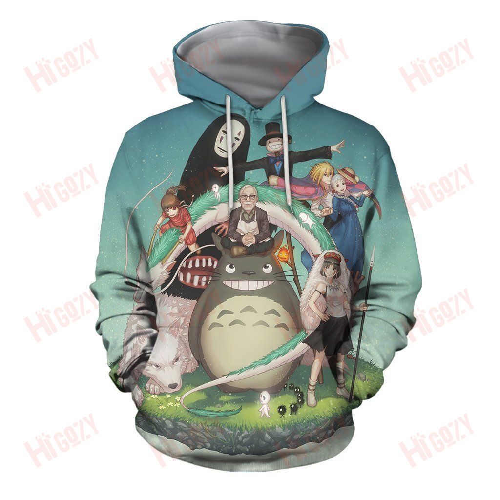 Totoro 3D Hoodies Clothing Store Zip Hoodie Cool Hoodies, All Over Printed Clothes For Women/For Men – Hb001