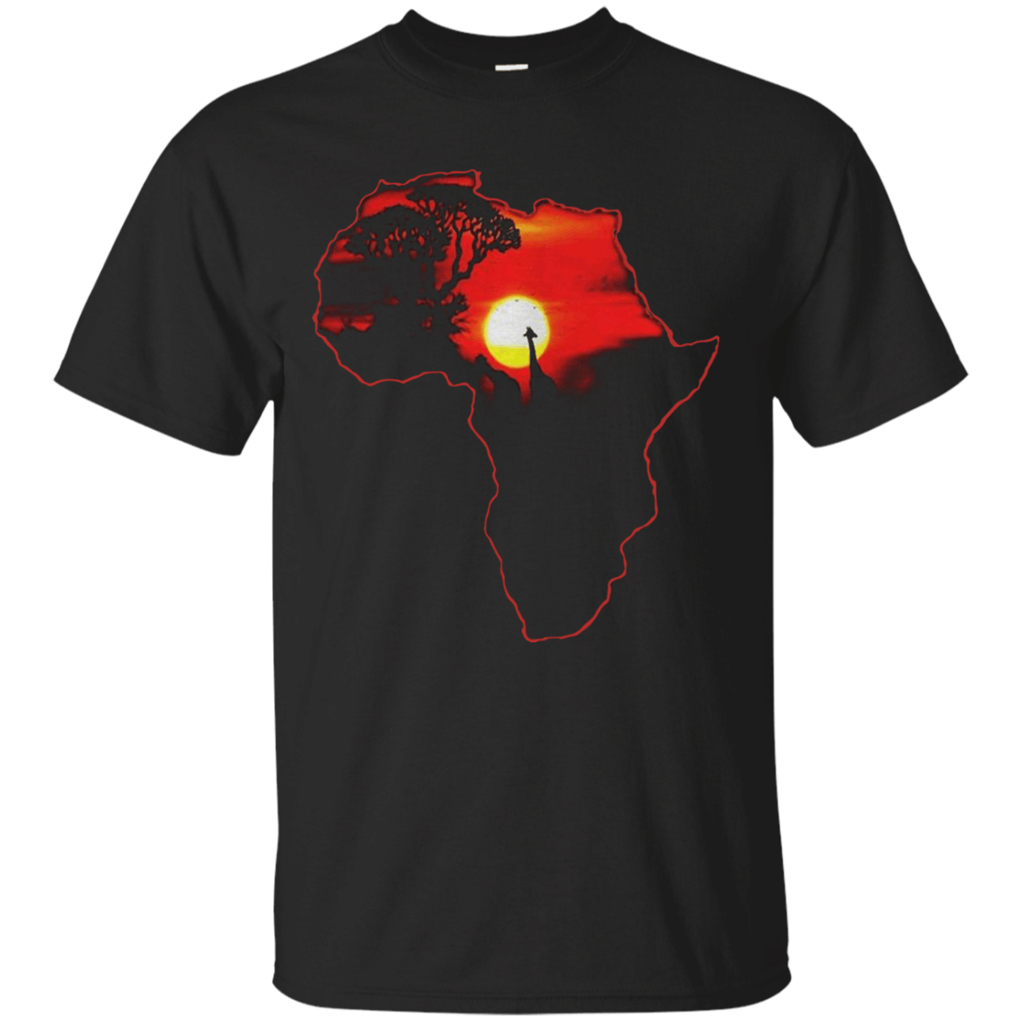 Africa Map Of Africa Tee South African Sunset Safari T Shirt