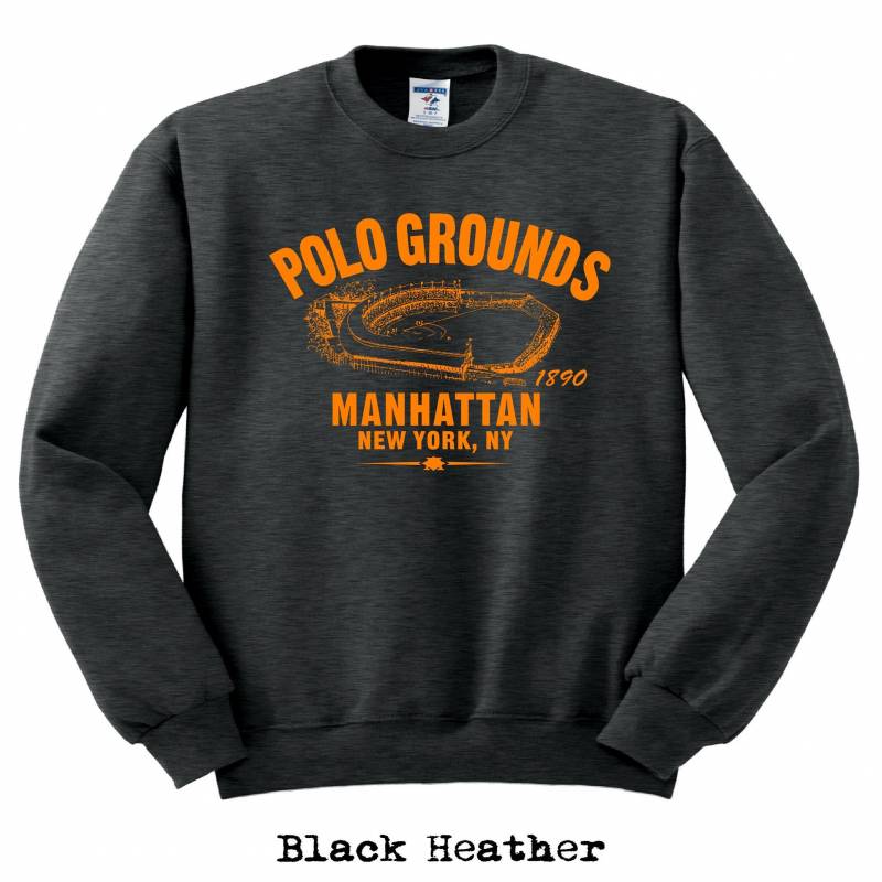 Crushtee Polo Grounds Manhattan 1890 Baseball Sweatshirt Crewneck or Hoodie Home Of Your New York Giants Any 2 Tees For 33 Long Sleeve Hoodie