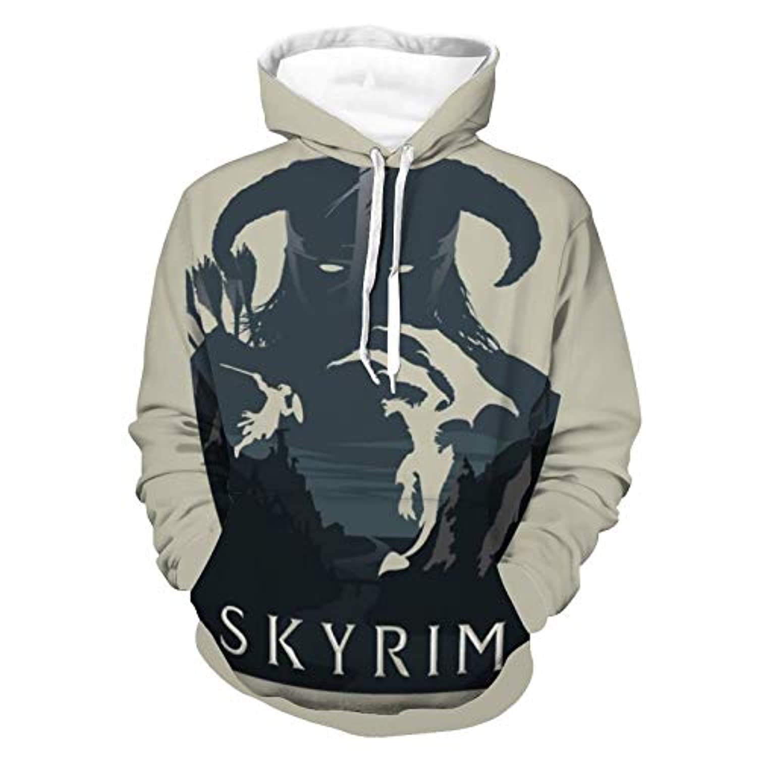 THE ELDER SCROLLS Hoodies – Skyrim Hoodie Dragonborn 3D Print Pullover Drawstring Hoodie