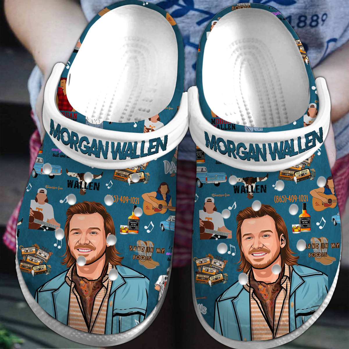 Premium Morgan Wallen Music Crocs Crocband Clogs Shoes Comfortable For Men Women and Kids 2