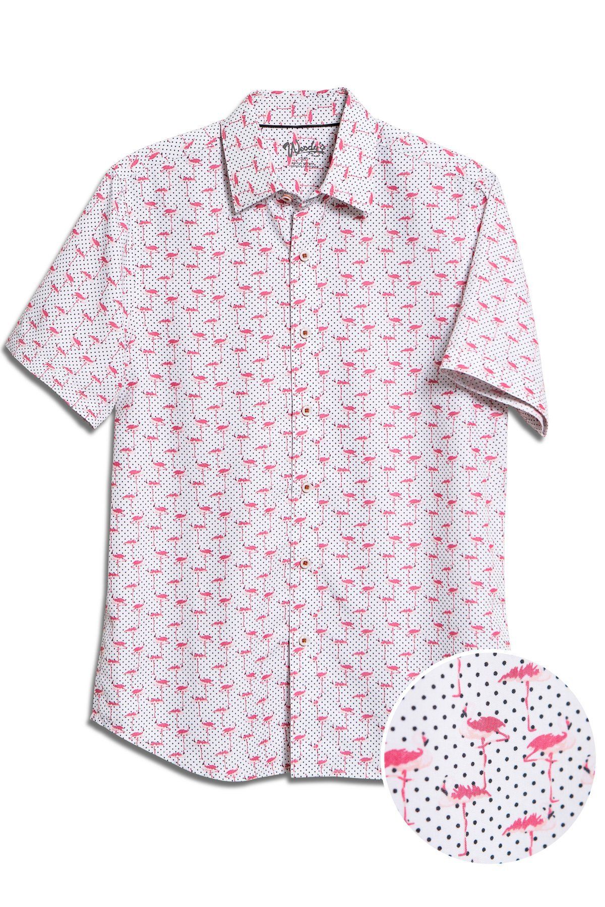 Flamingo Print Hawaii Shirt Ha110307