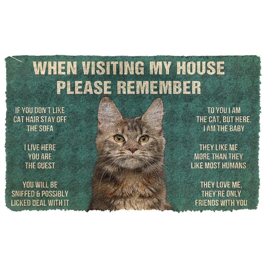 Gearhumans  GearHuman 3D Please Remember Polydactyl Cat House Rules Doormat