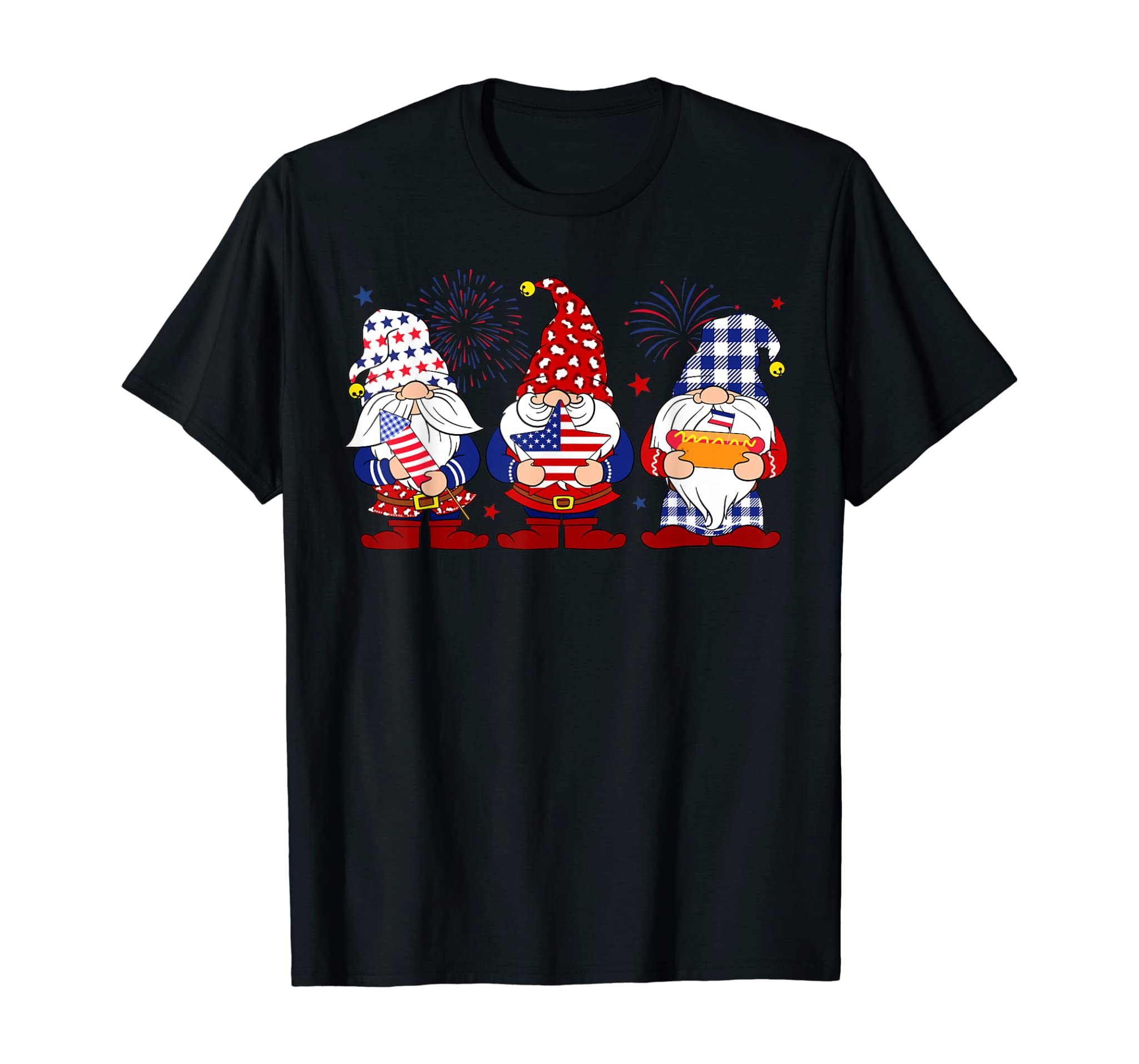 Three Gnomes 4th Of July Independence Day American Flag Gift T-Shirt