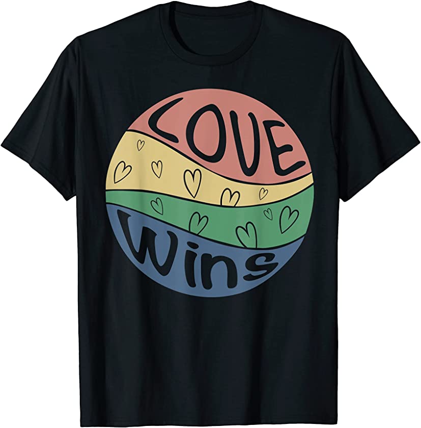 Vintage Love Wins LGBT Gay Pride Month Love Is Love T-Shirt