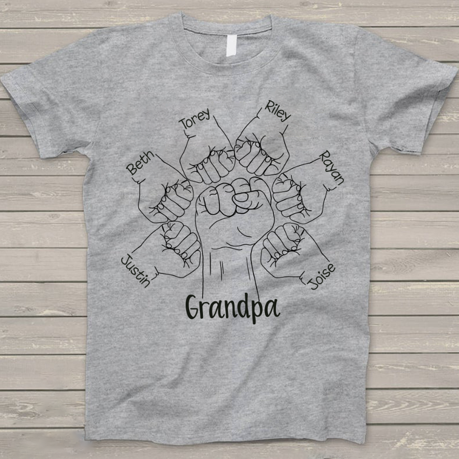 Hands Grandkids Grandpa T-Shirt