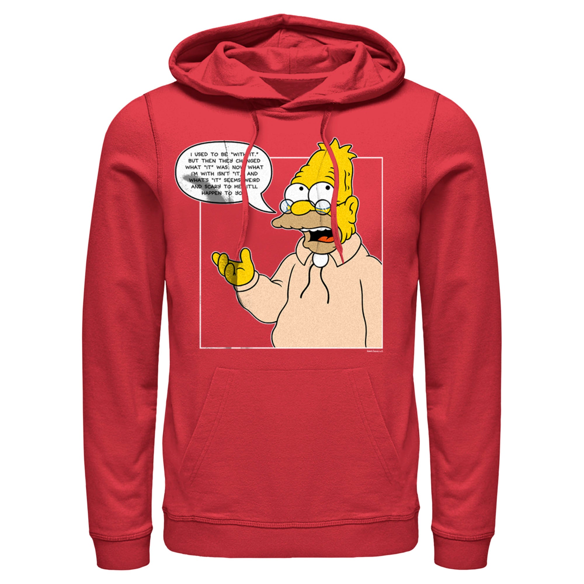 Men’S The Simpsons Grandpa Simpson Quote Pull Over Hoodie