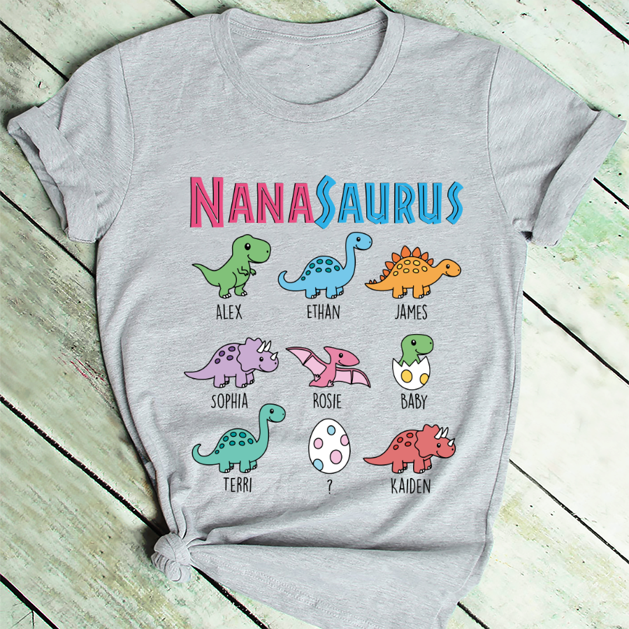 Grandmasaurus And Kids Personalized T-Shirt