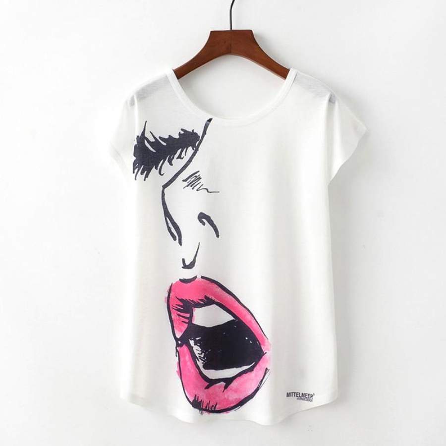 Cat Animal Printed T Shirt Women Tops 2018 Summer Camisetas Mujer Women’s T-shirt Femme Plus Size Casual Tees Shirts Harajuku