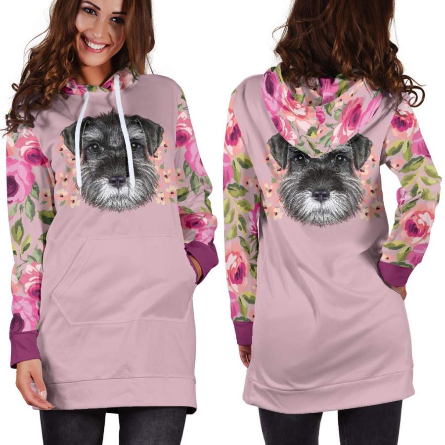 Schnauzer Puppy Hoodie Dress