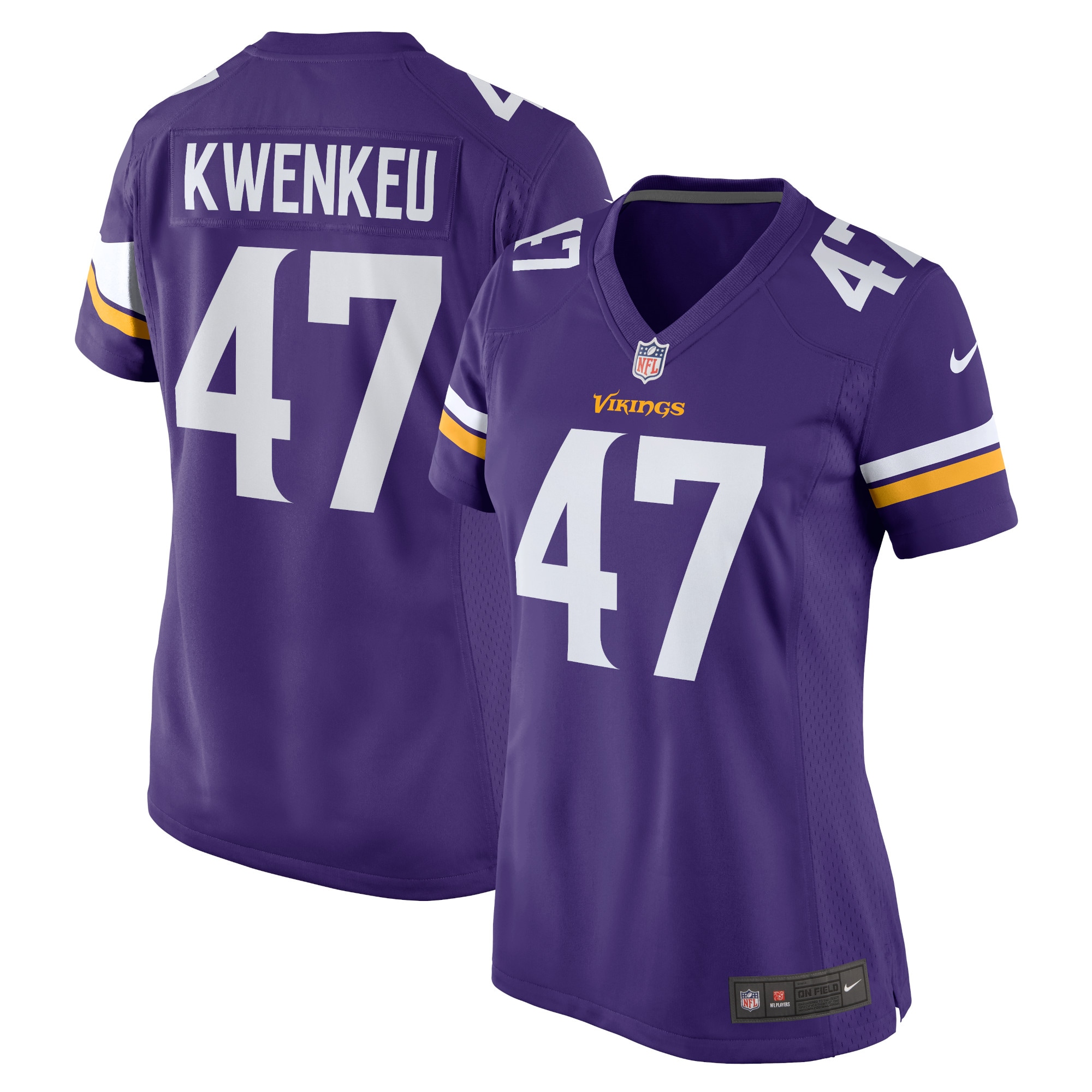 Women’s Minnesota Vikings William Kwenkeu Purple Home Game Player Jersey