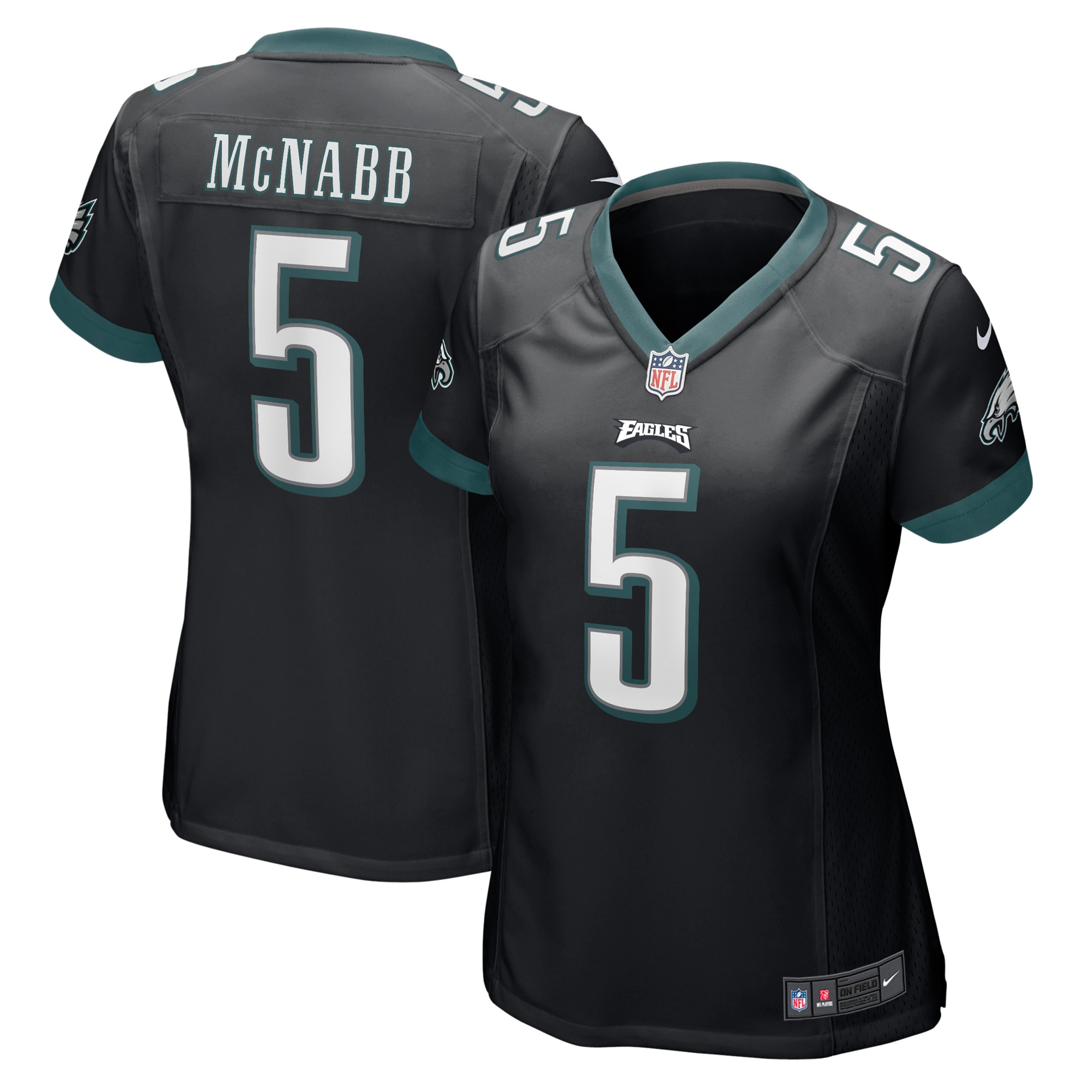 Women’s Philadelphia Eagles Donovan McNabb Black Retired Player Jersey