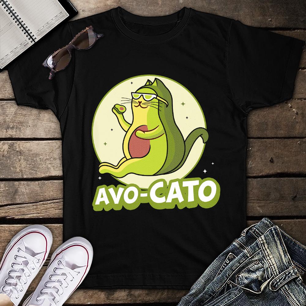 Avocato Funny Cute Cat Avocado Vegan And Cat Lover Kitten Unisex T-shirt