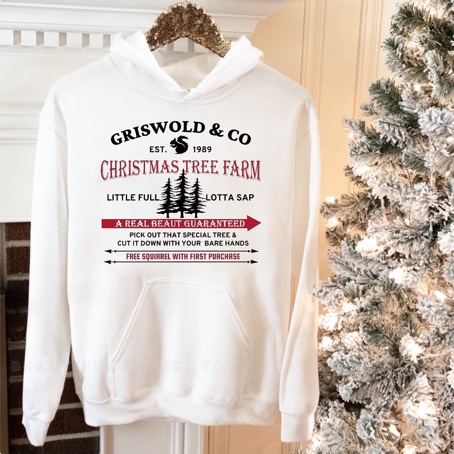 Vacation Tree Christmas Hoodie , Christmas Tree Farm Hoodie