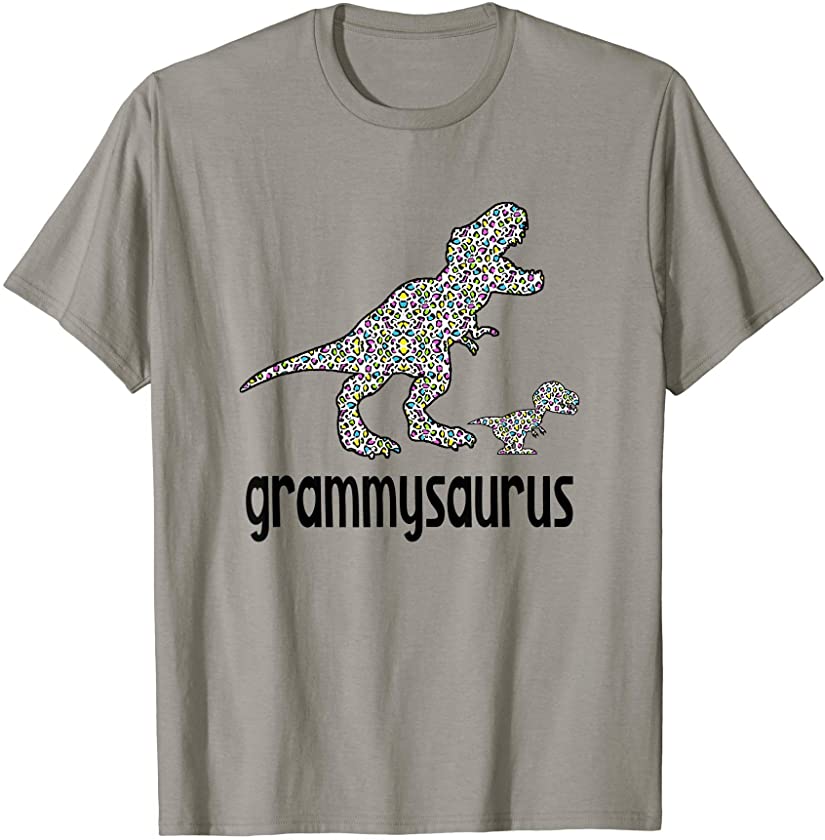 Grammysaurus Dinosaur Grammysaurus Rainbow Leopard T-Shirt