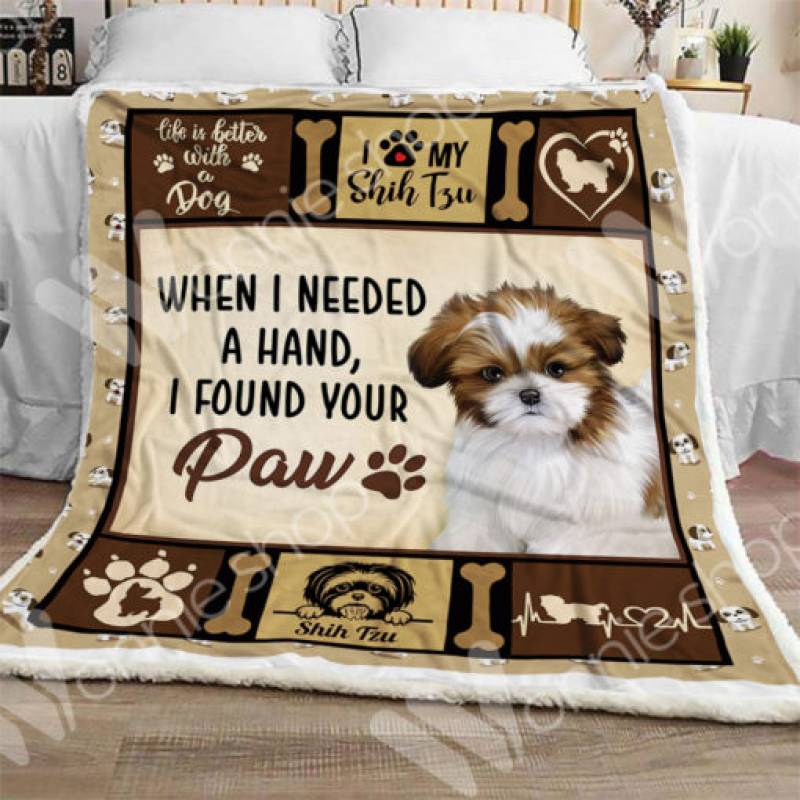 Shih Tzu Sherpa Blanket OCT2102 85O34