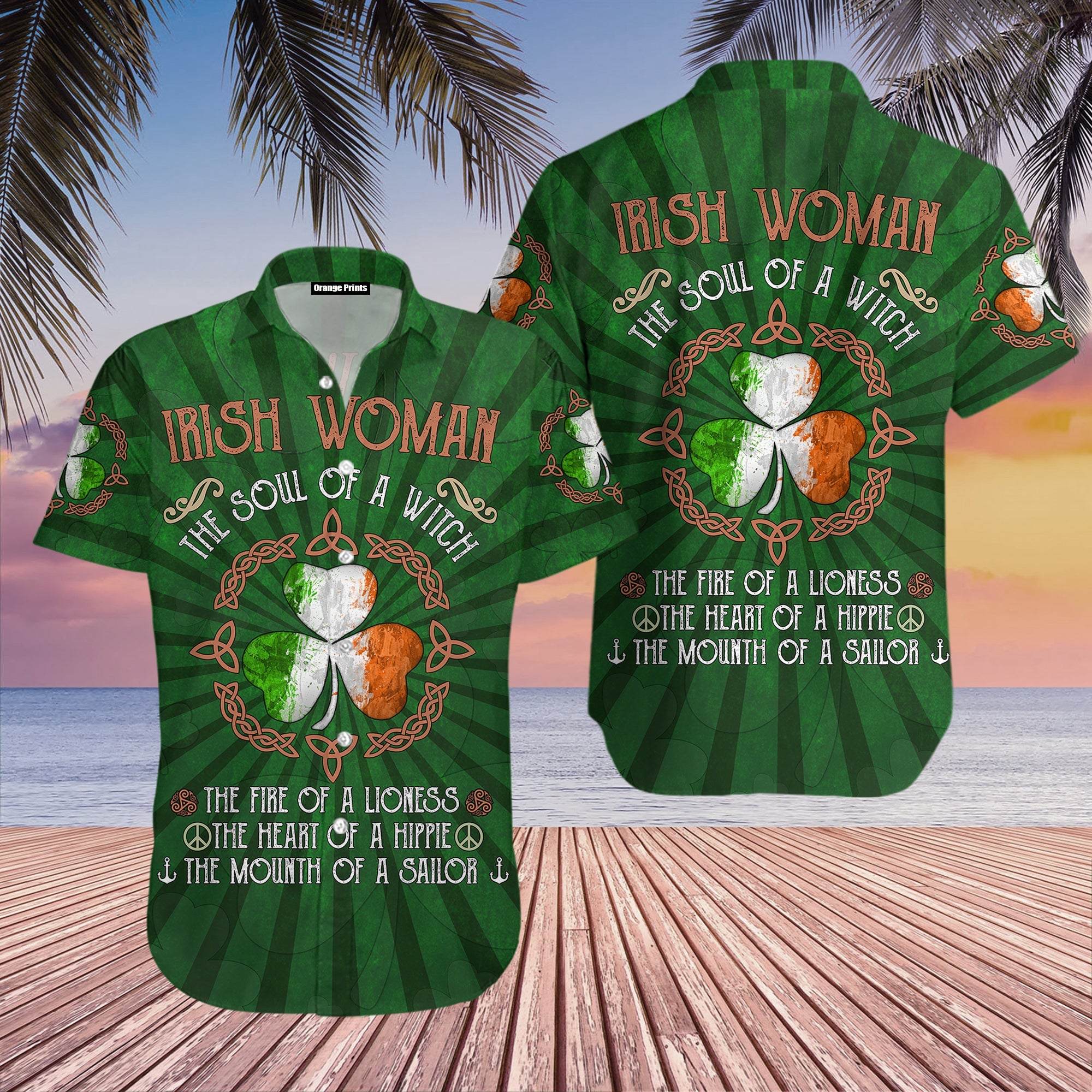 Woman The Soul Of A Witch Irish St Patricks Day Hawaii Shirt For Men Women Adult Ha81519