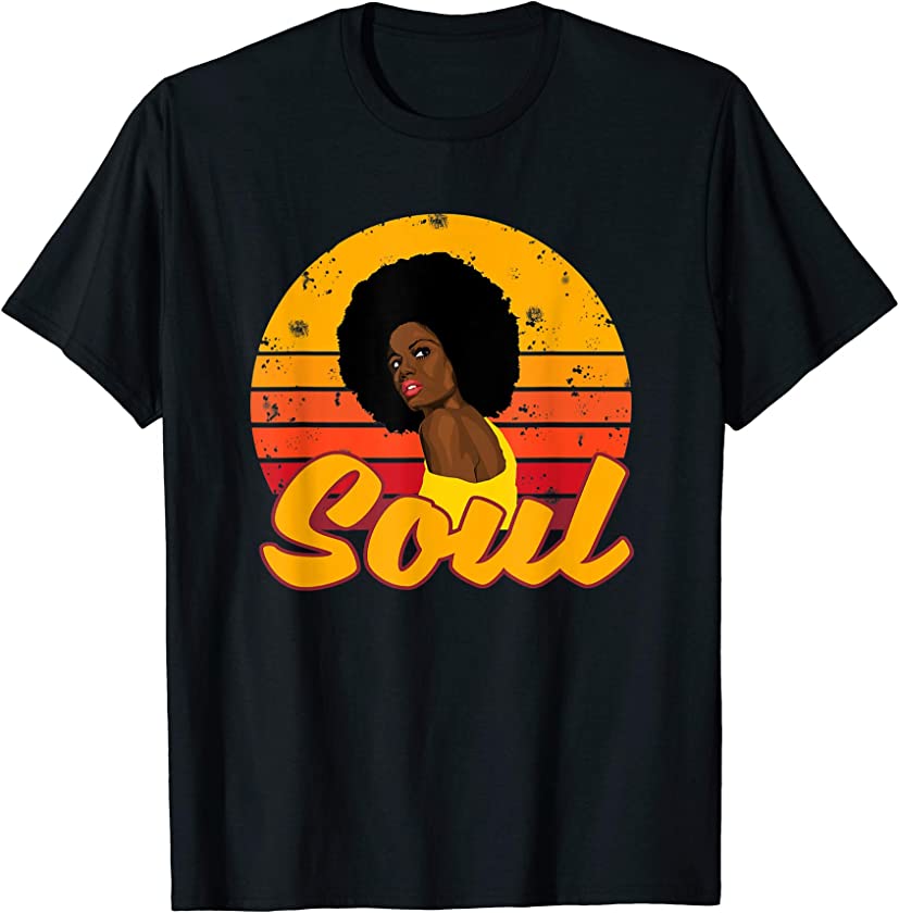 African American 70s 80s Funk Afro Disco Soul Melanin Queen T-Shirt