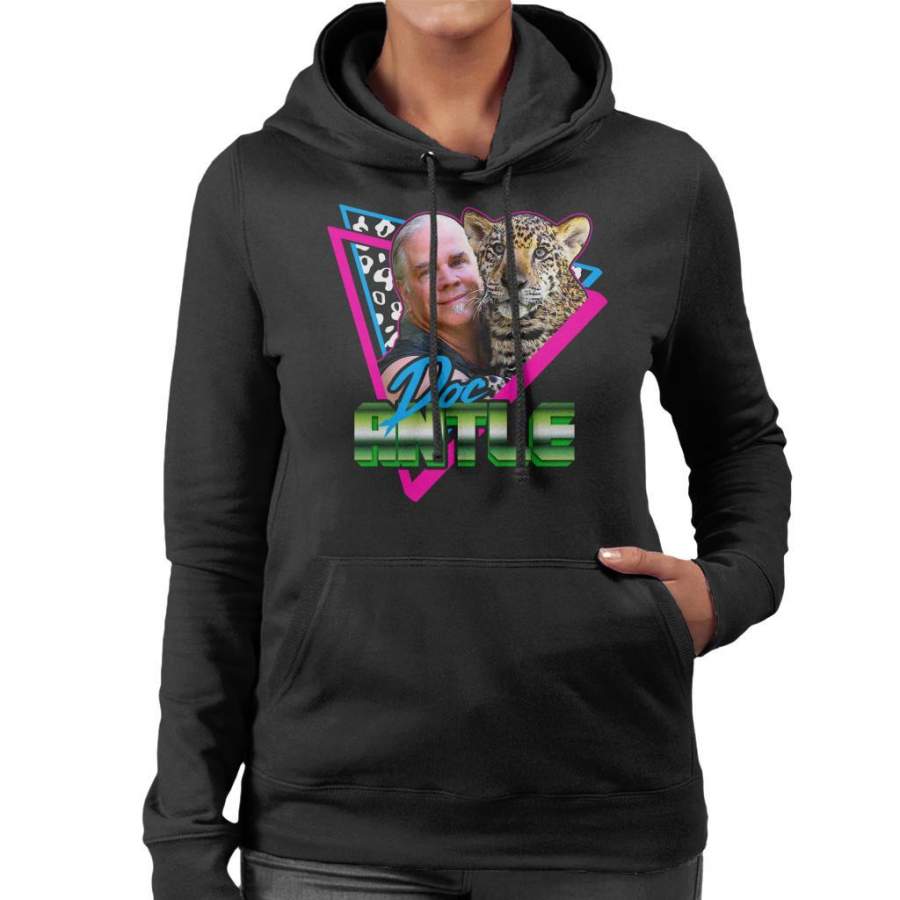 Doc Antle 80s Retro Tiger King Women’s Hooded Sweatshirt