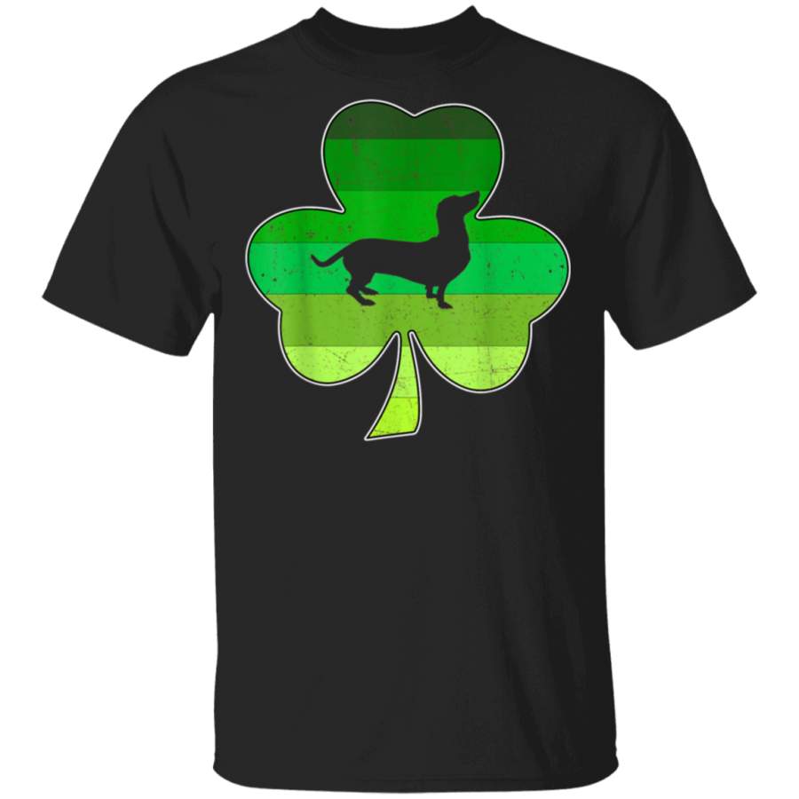 Dachshund Lover St Patricks Day Vintage Shamrock TShirt