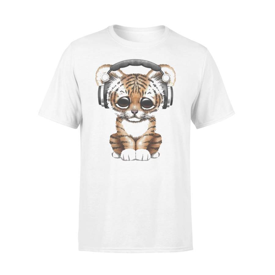 Cute Dj Tiger Headphone T-shirt