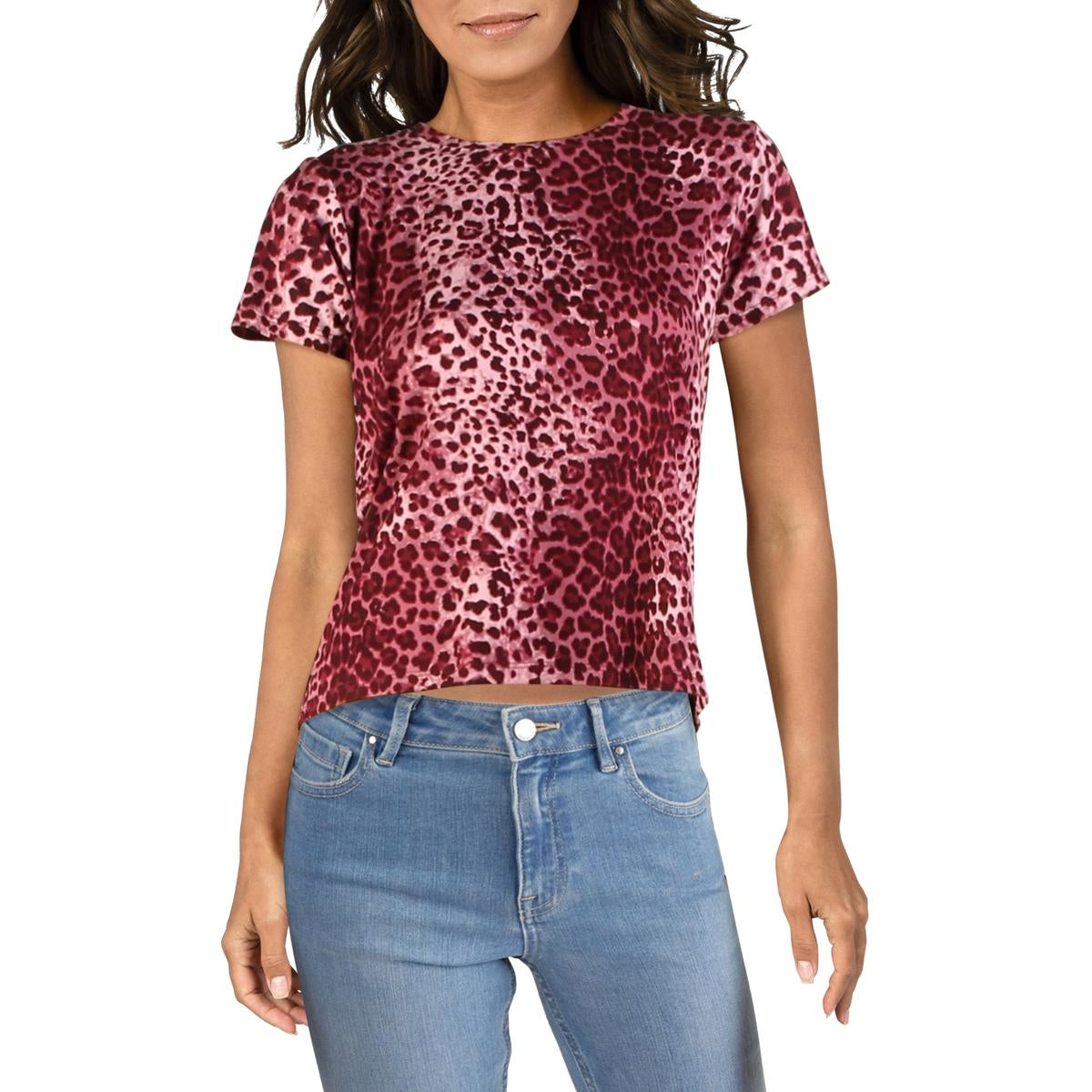 Prince Peter Womens Animal Print Crewneck T-Shirt