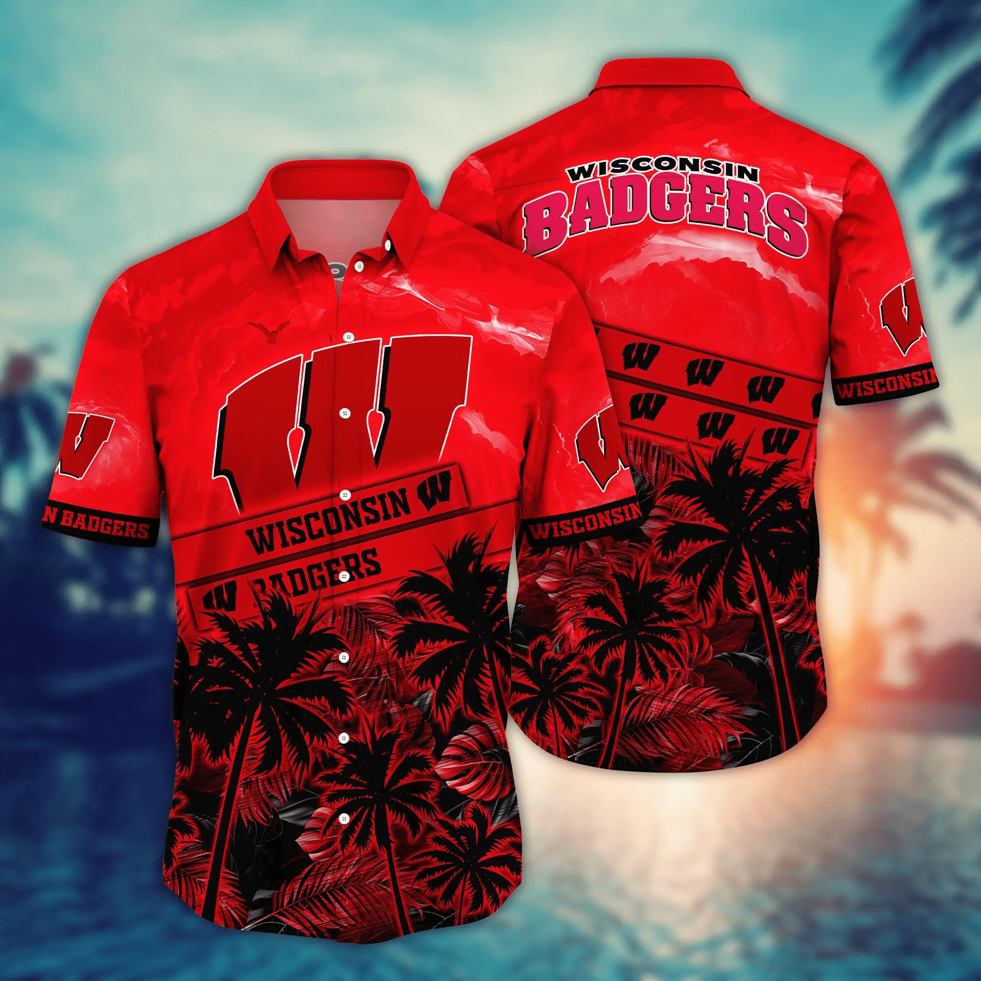 Wisconsin Badgers NCCA Hawaiian Shirt Heatwave Aloha Shirt