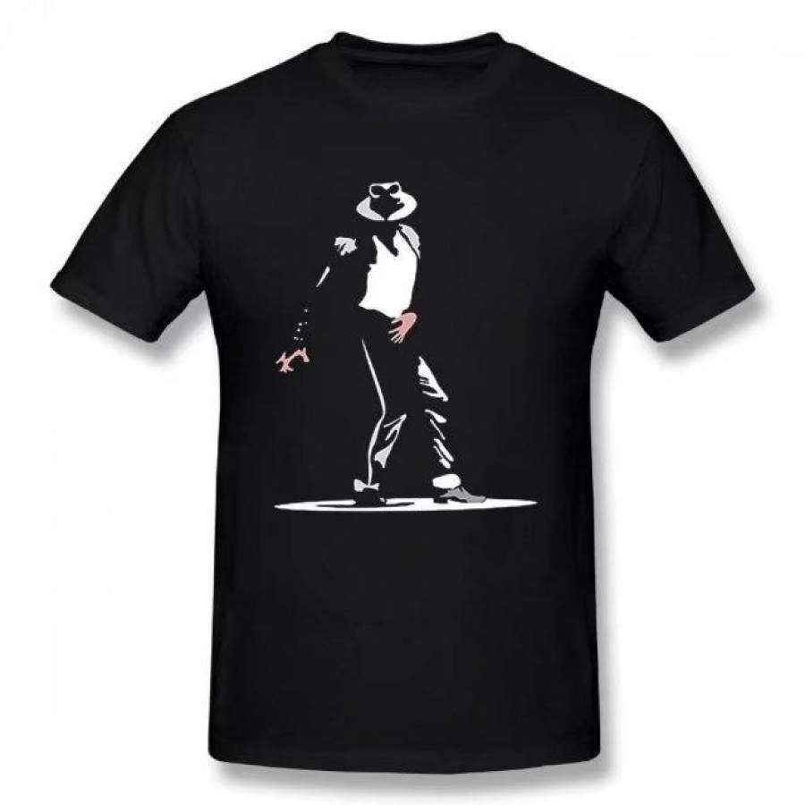 Michael Jackson Illustration Summer Basic Casual Short Cotton T-Shirt