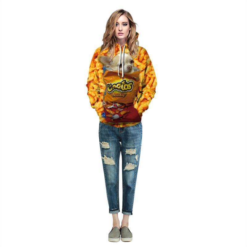 Mens Hoodies 3d Graphic Printed Cheetos French Fries Pullover Chingontees 