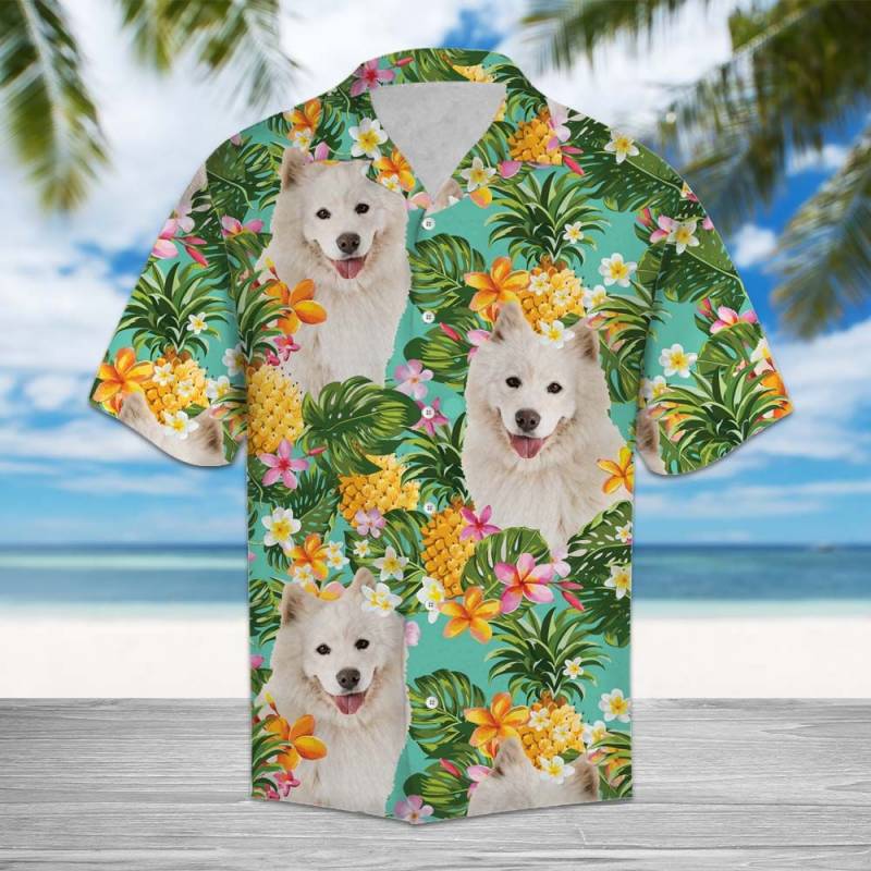 Tropical Pineapple Samoyed Hawaiian Shirt Ha72396