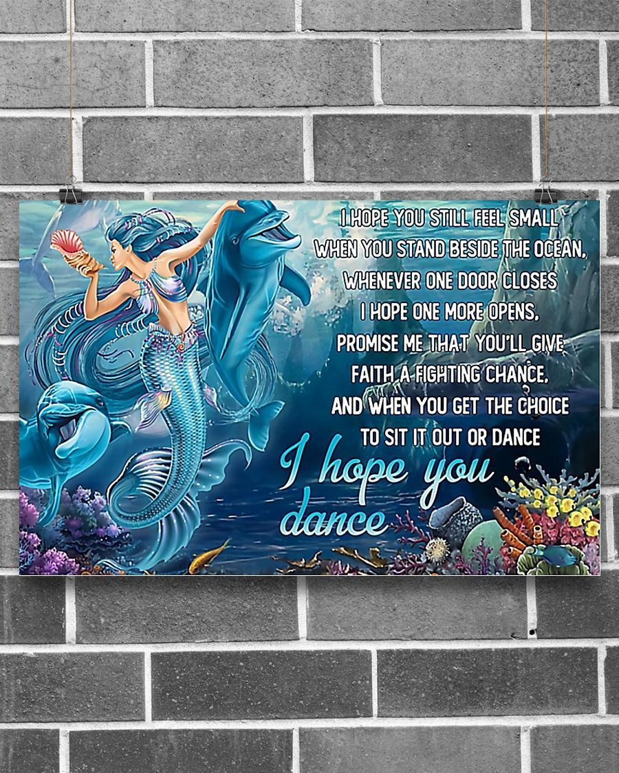 Mermaid I Hope You Dance Horizontal Canvas And Poster | Wall Decor Visual Art