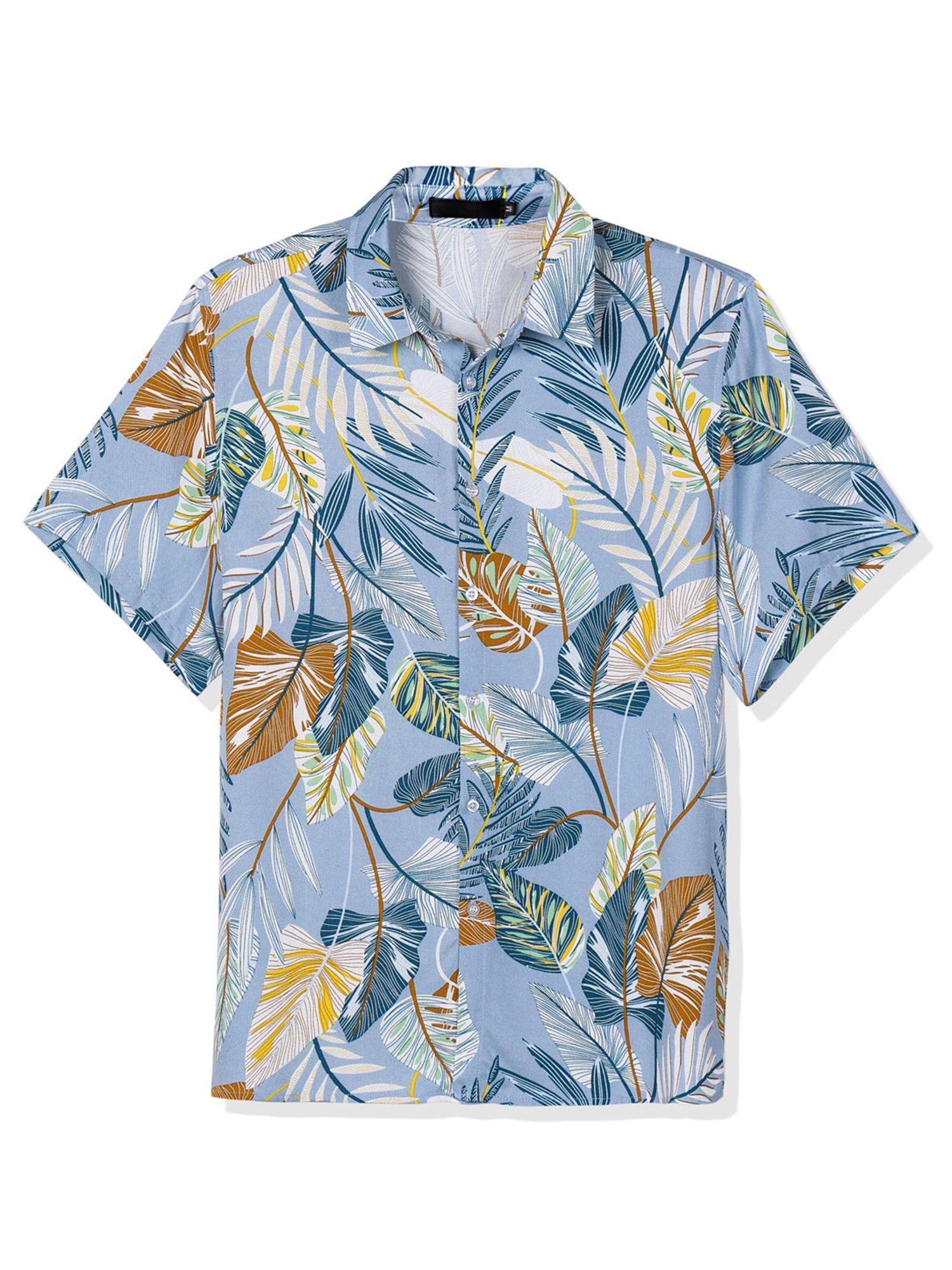 Floral Leaf Blue Nice Design Hawaii Shirt Ha98094