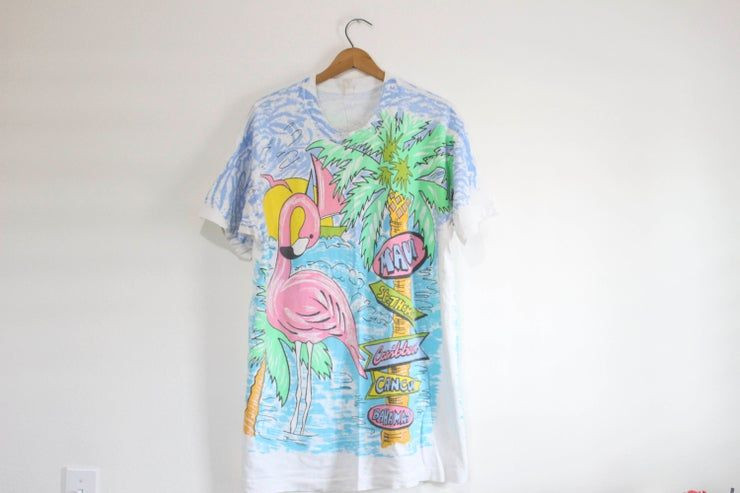 Vintage Tropical Flamingo Shirt