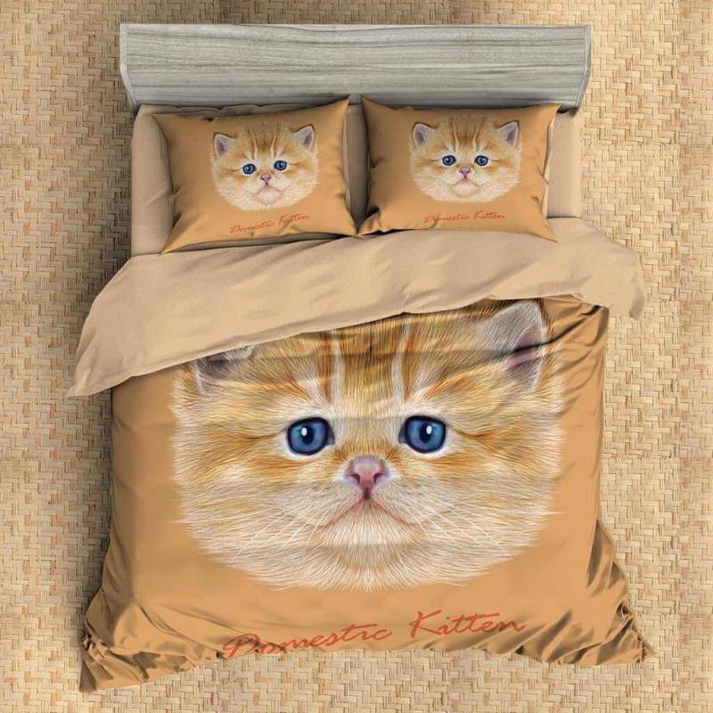 3D Customize Domestic Kitten Bedding Set Duvet Cover Set Bedroom Set Bedlinen