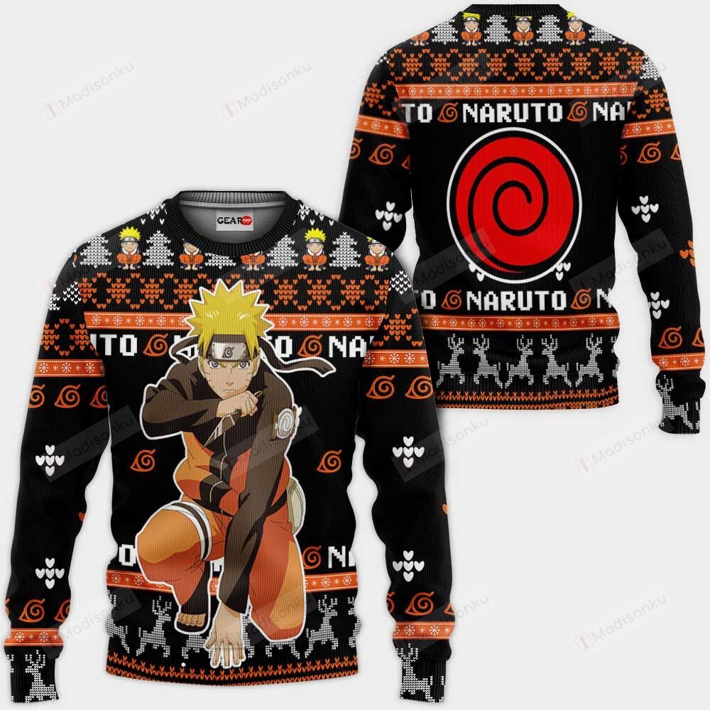 Uzumaki Naruto Ugly Christmas Sweater, All Over Print Sweatshirt